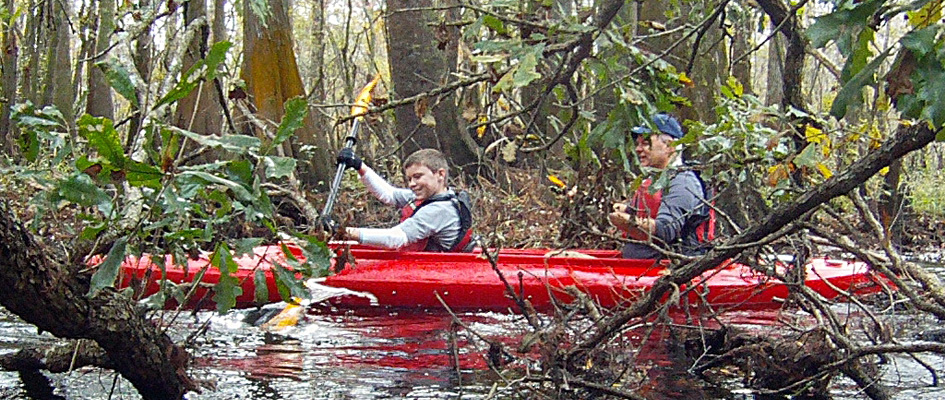 Exploring the Cape Fear area by kayak